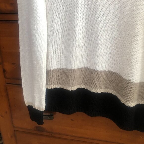 The White Company Colorblock Cotton Linen Blend Sweater size S - Picture 5 of 9